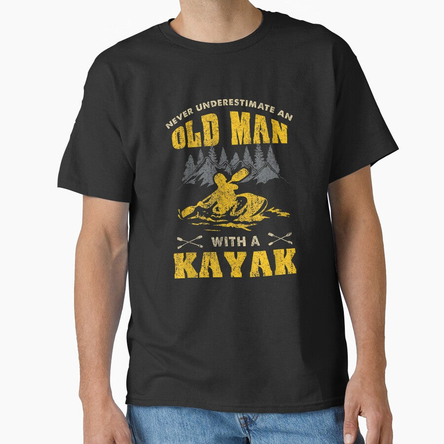 Never Underestimate An Old Man With A Kayak Vintage by Cheesymatiion