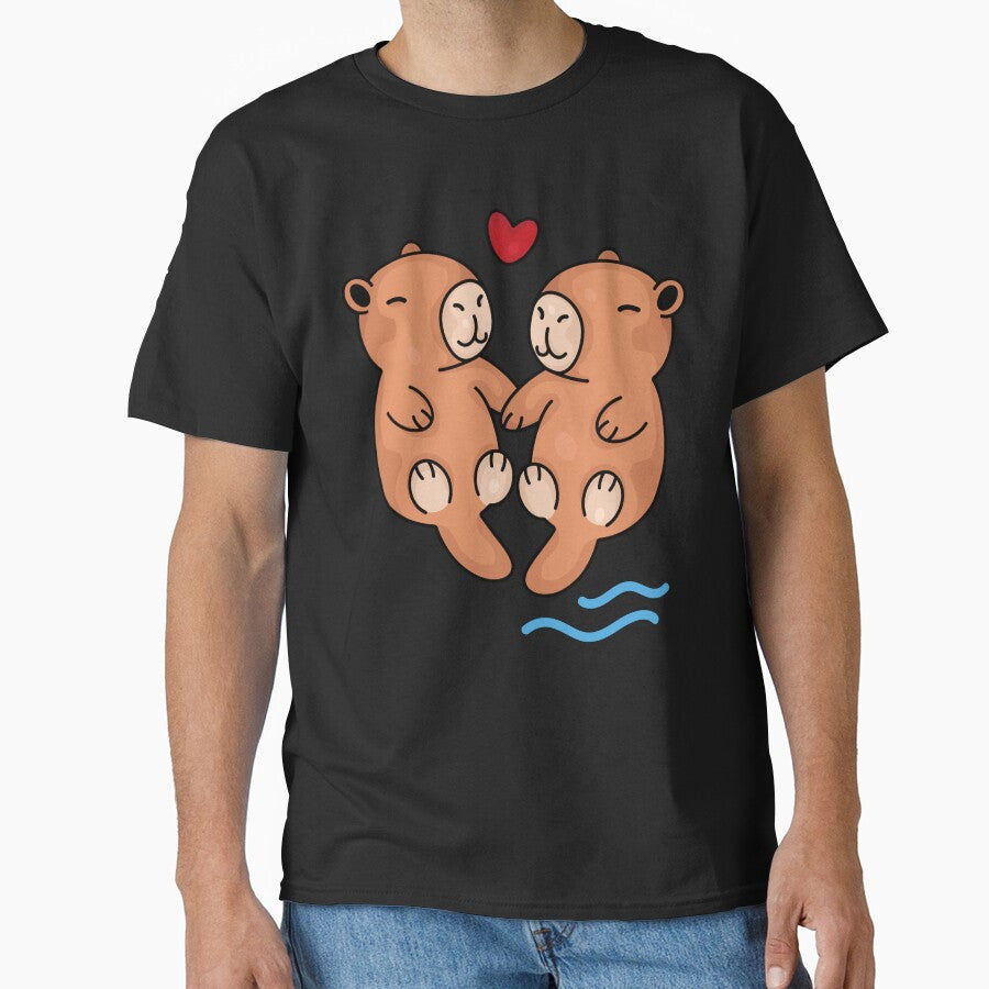 Cute Otter Family Otter Lover Women Sea Otter by DSWShirts