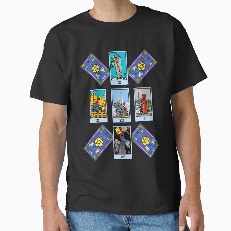 Pixel Waite Tarot - Celtic Cross Spread 23 Design for T-shirts and accessories by Pixel Waite