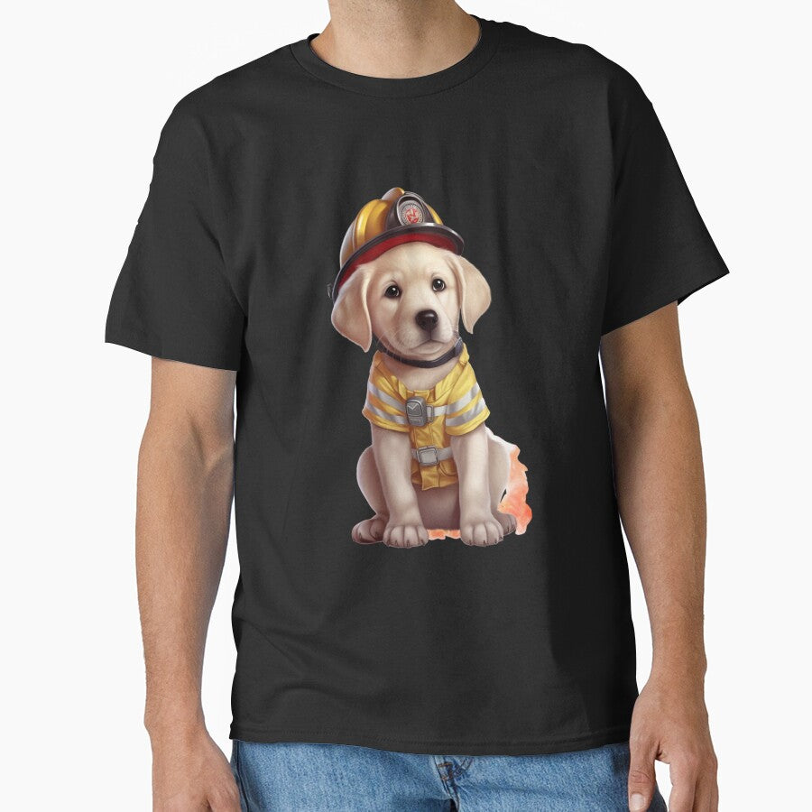 Firefighter cute labrador by HarriPaloma