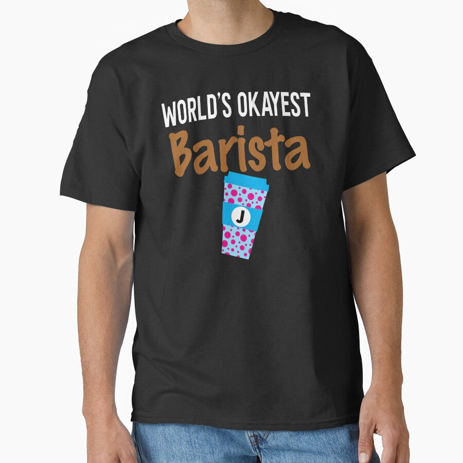 World's Okayest Barista Monogram J by ZiesMerch