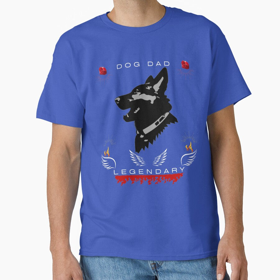 German Shepherd Dog Dad Legendary –  Dog Owner Gift, Proud Dog Dad Design by InkWaveX