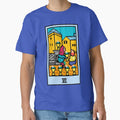 Wait, is this pixel art tarot? Blue - Minor Arcana 'Six of Cups' (Design for T-shirt, stickers and other accessories) by Pixel Waite