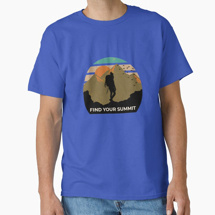 Find Your Summit. Hiking Woman. by FigTreeFactory