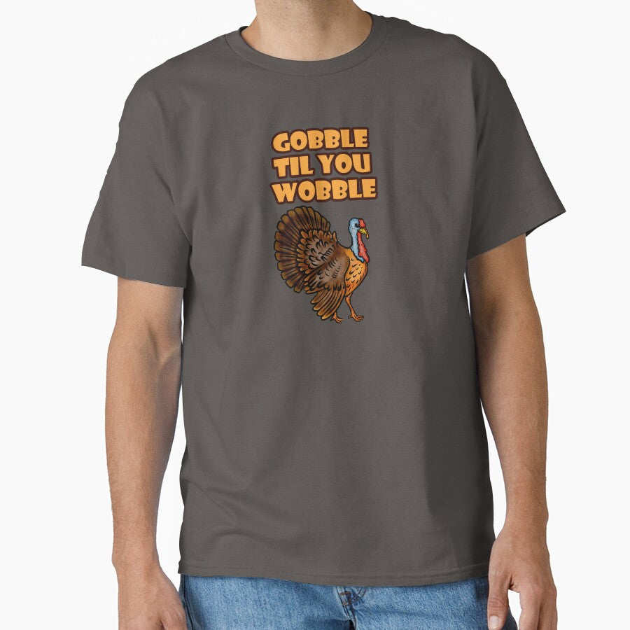 Gobble Til You Wobble Turkey Graphic by KellysComColors