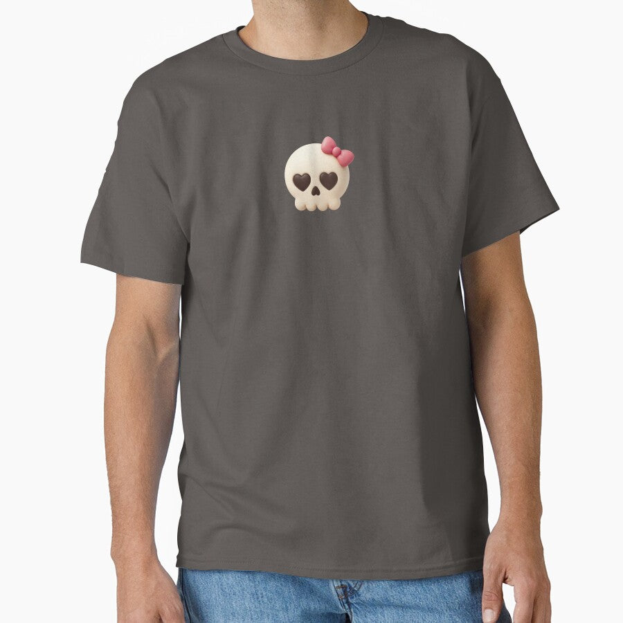 Happy Little Skull With Pink Bow & Heart Eyes by deisgnsbyshane