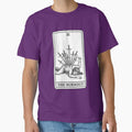 The Burnout - Funny Tired Tarot Card T-Shirt by Atlasera Studio