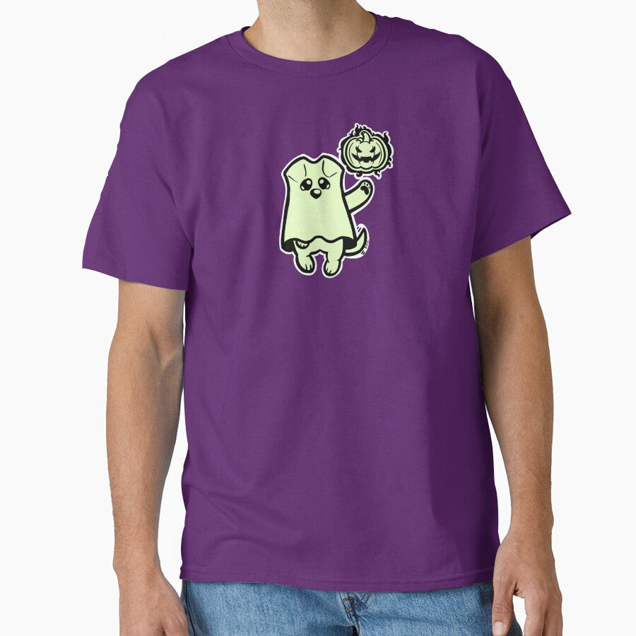Little Ghost Dog Has a Jack O' Lantern by RJKpoyp