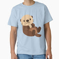 Cute Sea Otter Holding Shell by redblink store