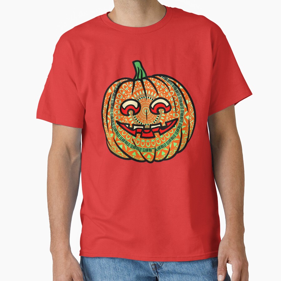 Carved halloween pumpkin mandala face evil spooky scary holiday by DivineMandala