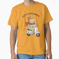 Off to Cozy Season Frog Riding Scooter Cute Autumn Frog Fall Aesthetic Cozy Fall Funny Frog by Yarsine