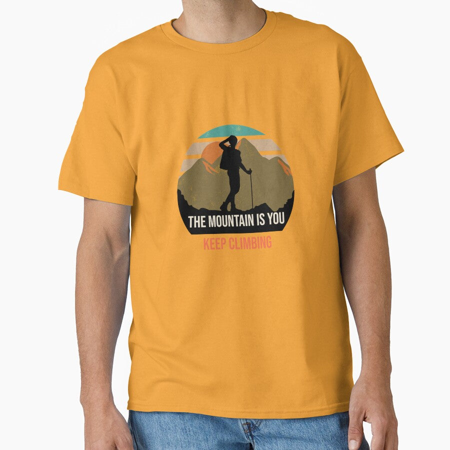 The Mountain Is You. Keep Climbing. Female Hiking. by FigTreeFactory