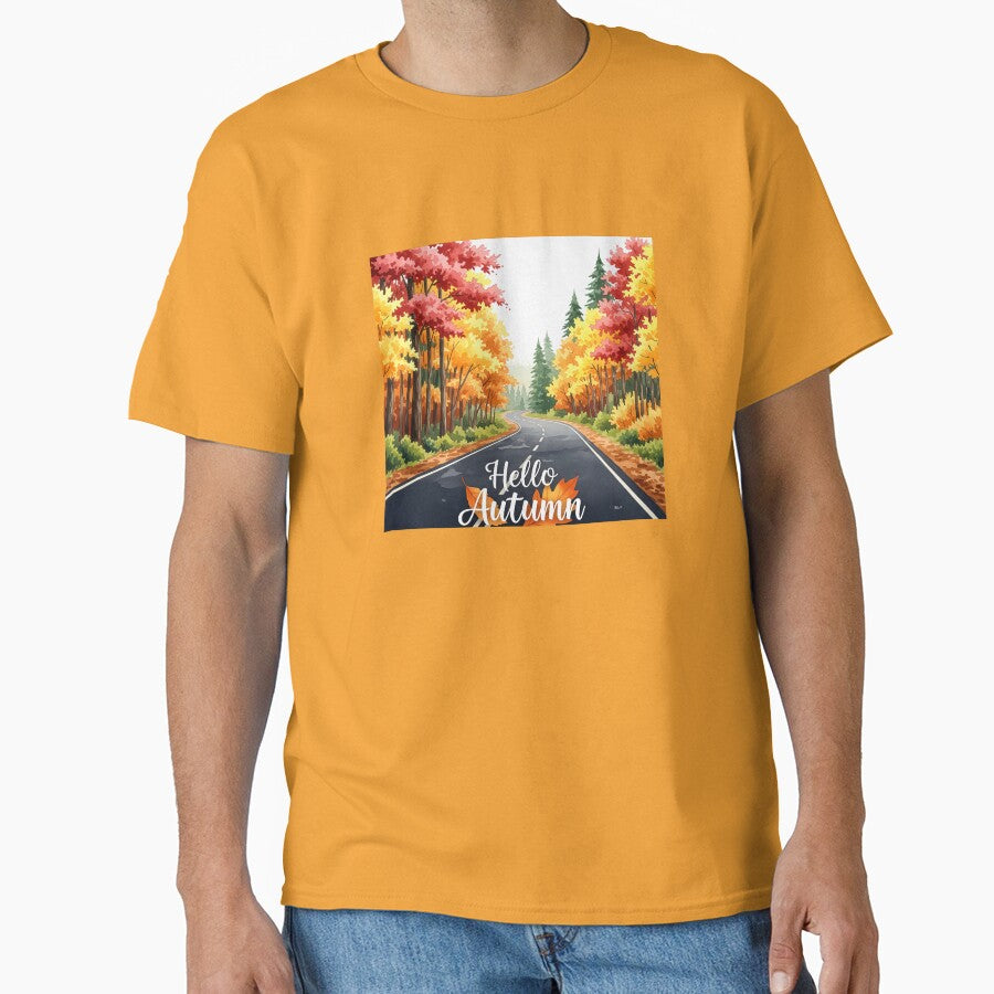 "Hello Autumn" Scenic Road with Colorful Fall Trees by naughty-raccoon