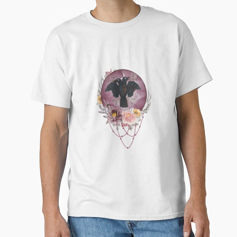 2 Headed Floral Raven by WearyWhimsy
