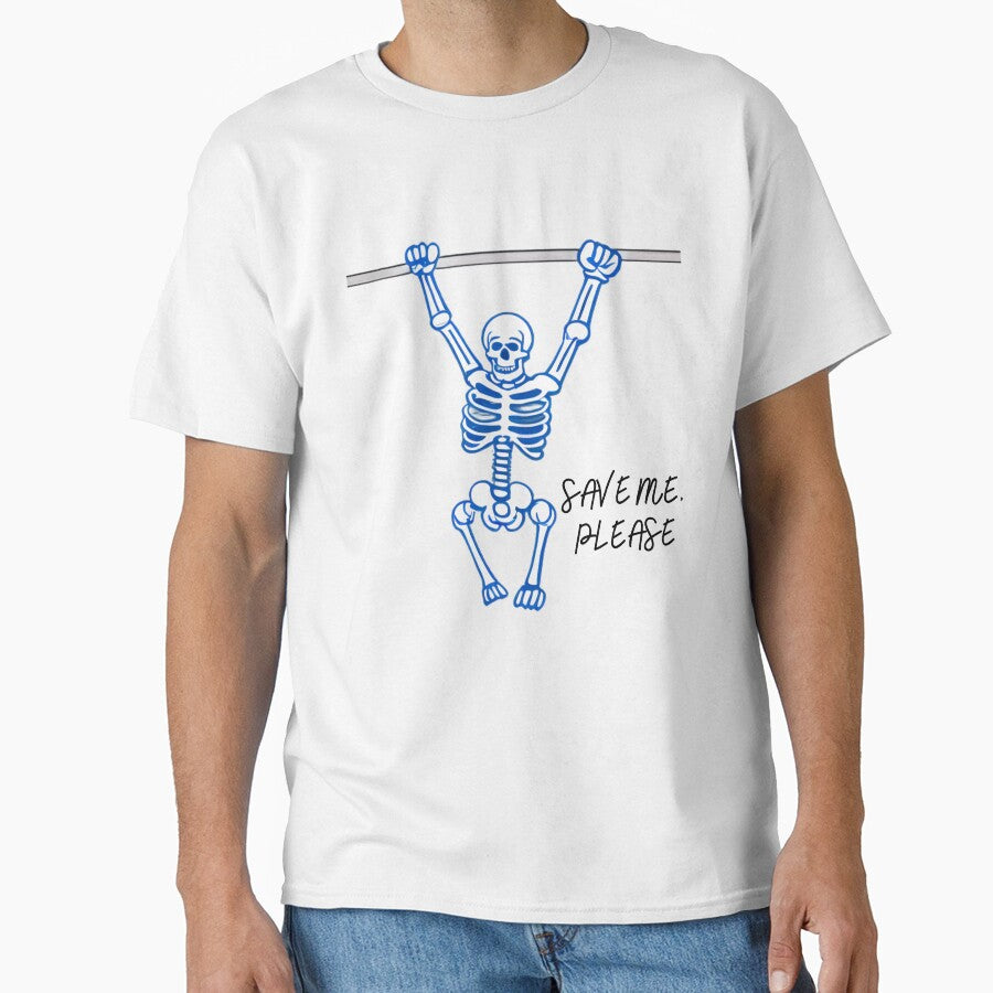 Save me please, funny skeleton, hanging skeleton by Creativveworrld03