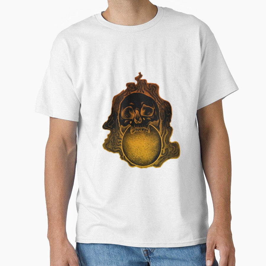 Skull and Crystal Ball (Gold) by Karhardy