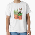 Cat with Potted Plants by zykydesigns