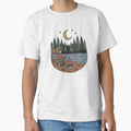 Campfire Night by the Lake Retro Camping Adventure by Mellow Doodle Co.