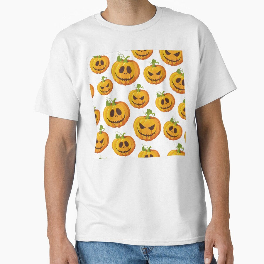 Halloween Orange Pumpkin Smiling Faces by fredgarden8