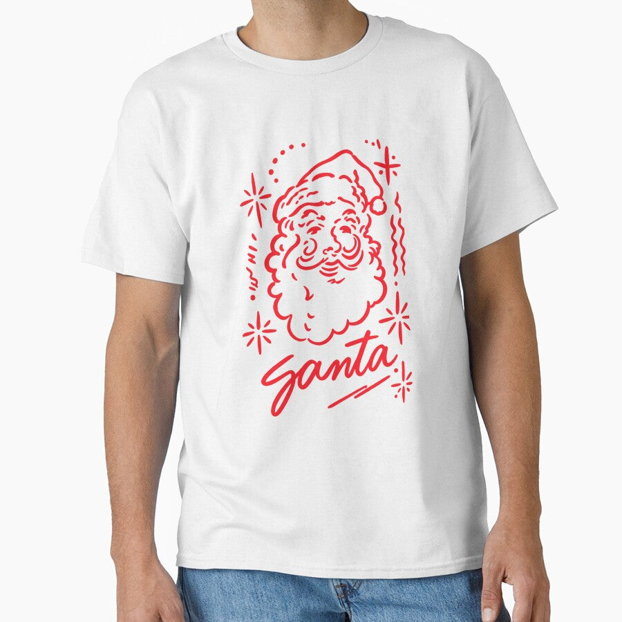 Retro Hand Drawn Santa Christmas by Christina Sagala