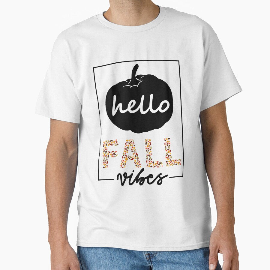 Hello Fall Vibes Pumpkin Fall Graphic autumn vibes Fall Leave by DreamStore360