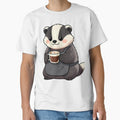 Cute European Badger Barista with Irish Cream Dark Roast Icon by pumsquare
