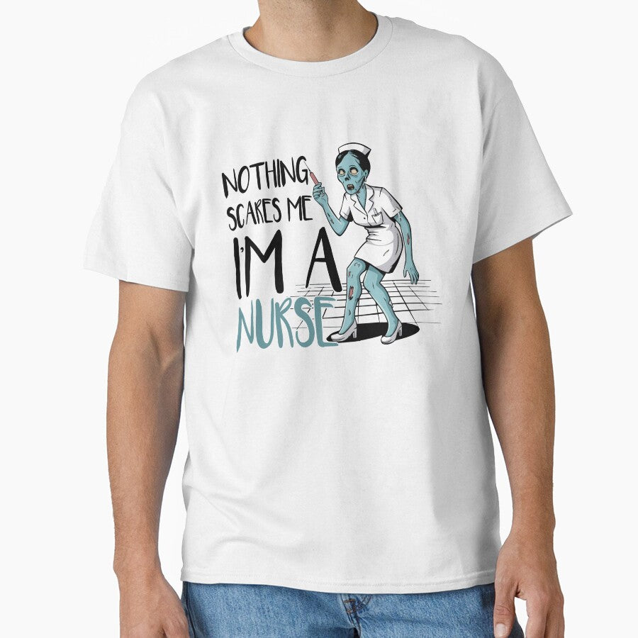 Nothing Scare Me I'm A Nurse , Nurse Halloween , Fall Gift, Halloween Nurse , Nurse , Funny Nurse Tee by ArtByKatti