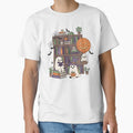 Spooky Bookstore, Cute Ghost Halloween Reading by arwenlavia