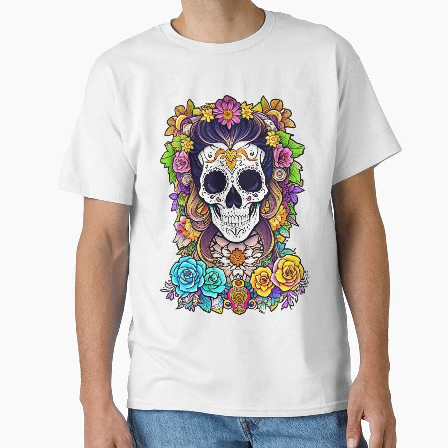 Flowers and Sugar Skull by Saltys-Shop