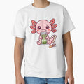 Axolotl Matcha Latte Cute Kawaii by DofinaSur