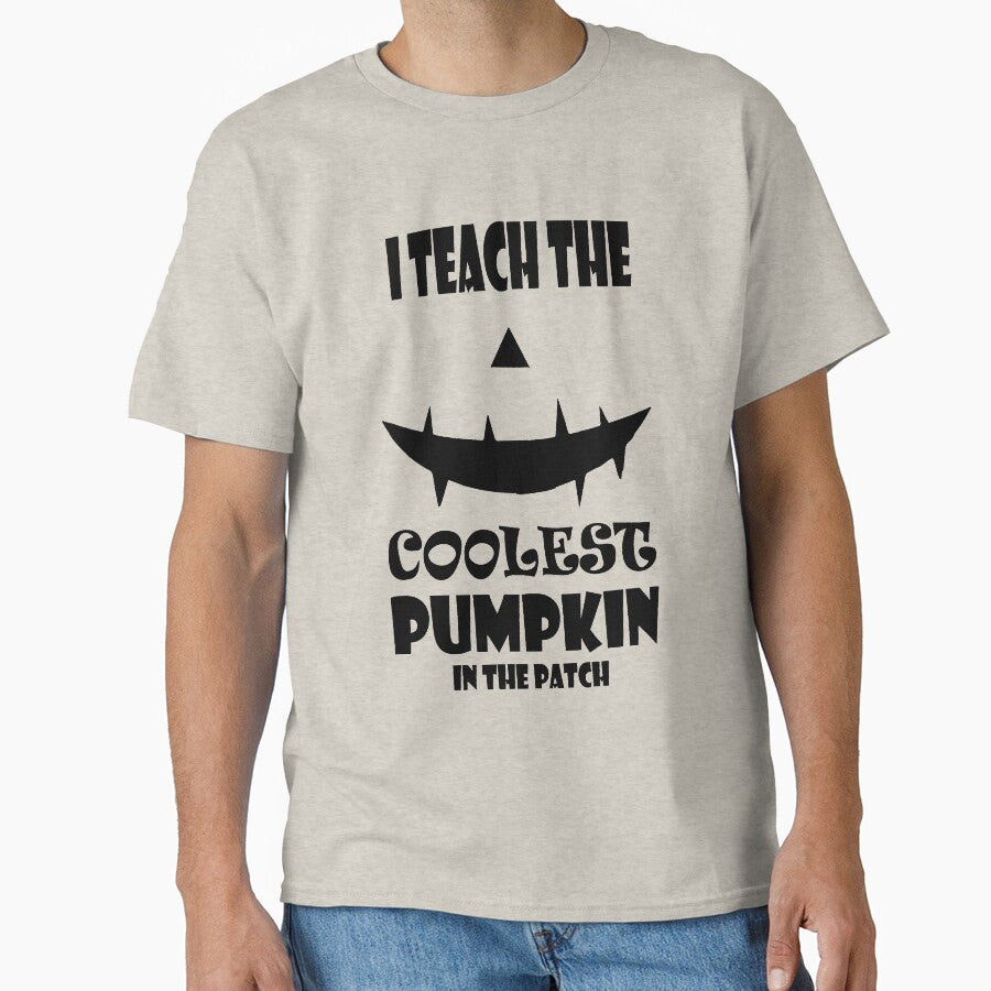I Teach The Coolest Pumpkin In The Patch Funny Halloween Gift for Teacher Boys Girls Men Womens by sichaz