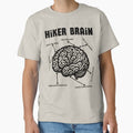 Hiker Brain - gear Up and conquer funny t-shirt by Gracjan Mikitin