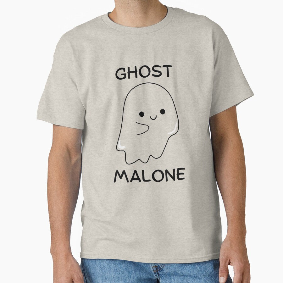 Ghost Malone. Cute White Halloween Ghost by Rebel-Design