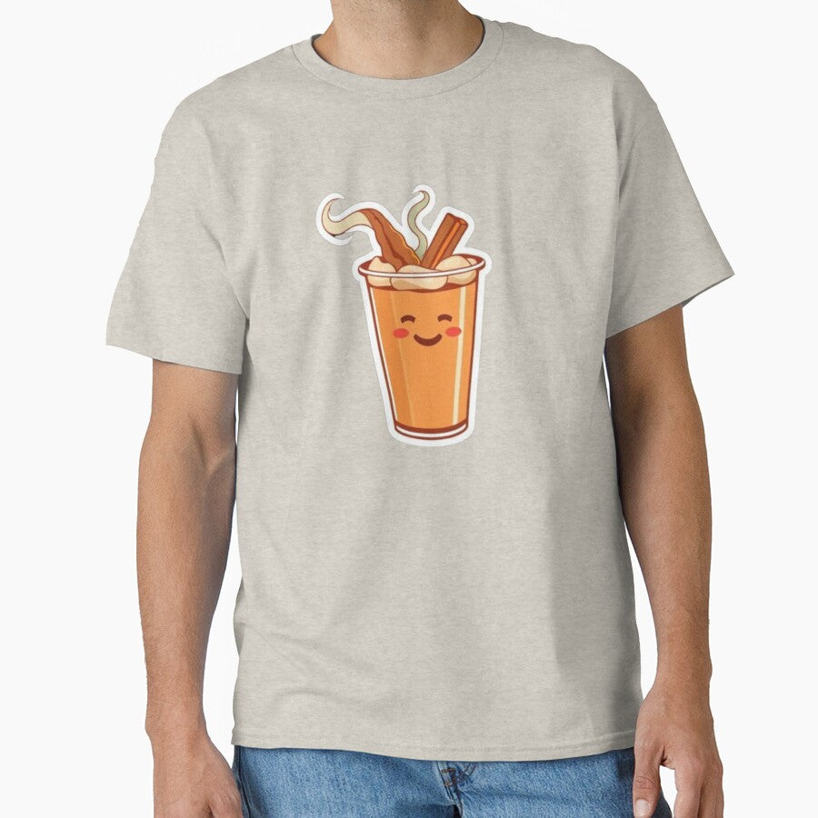 Cute Kawaii Pumpkin Spice Iced Coffee by Akira Design Store