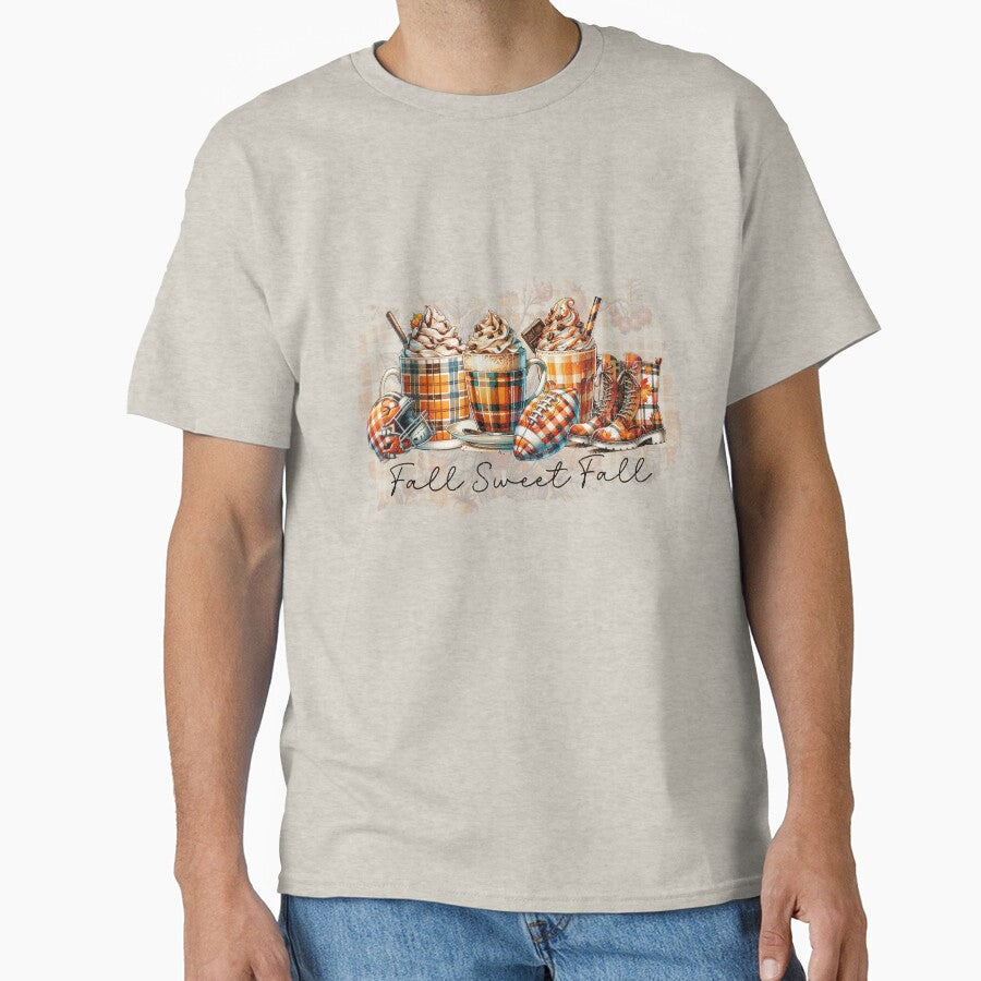 Cozy Fall Coffee Football Season Plaid Aesthetic by NotasCreativa