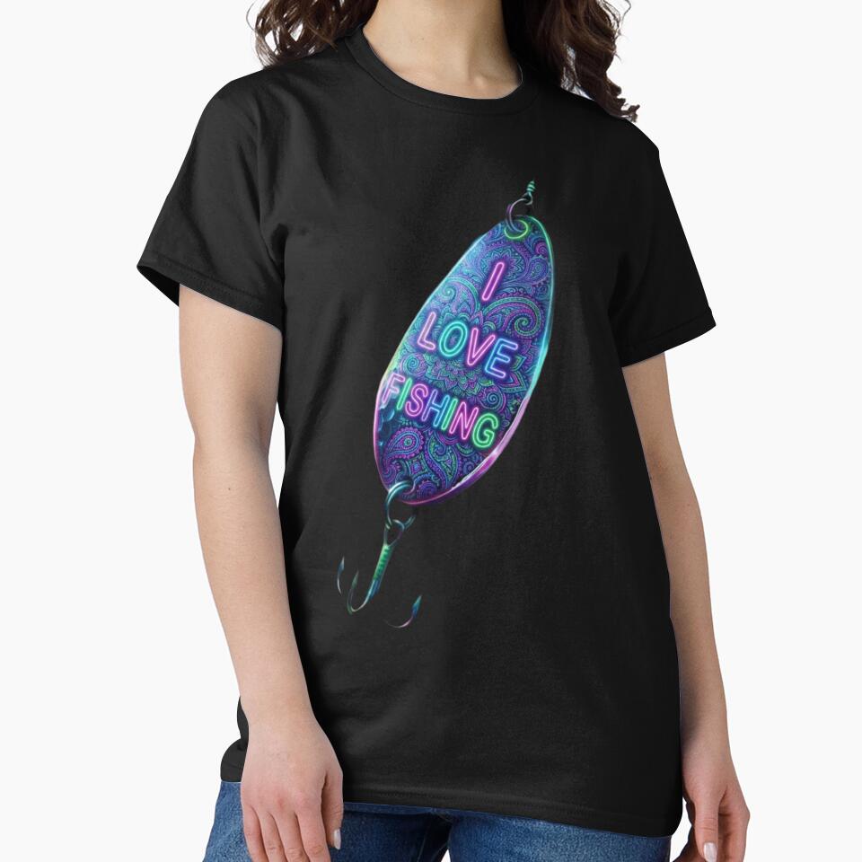 Neon Fishing Lure - Glow In The Dark Fishing Art by Stefanrajzer