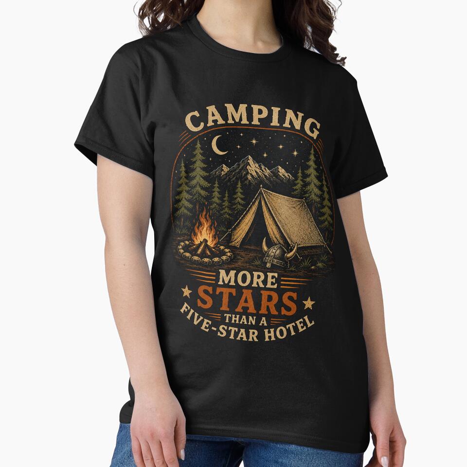 More Stars Than A Five-Star Hotel Camping Shirt by Claws & Chaos