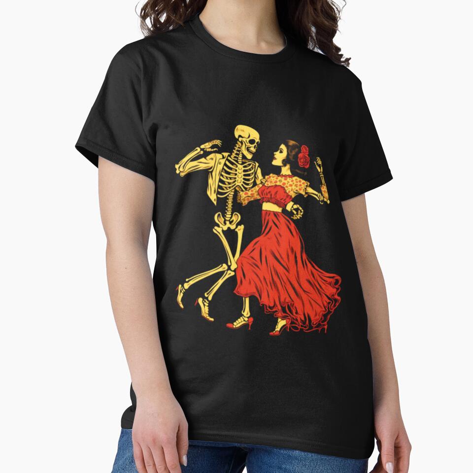 Copy of Dancing Skeletons - Spooky and Stylish Halloween Design by TEEJAMBOREE
