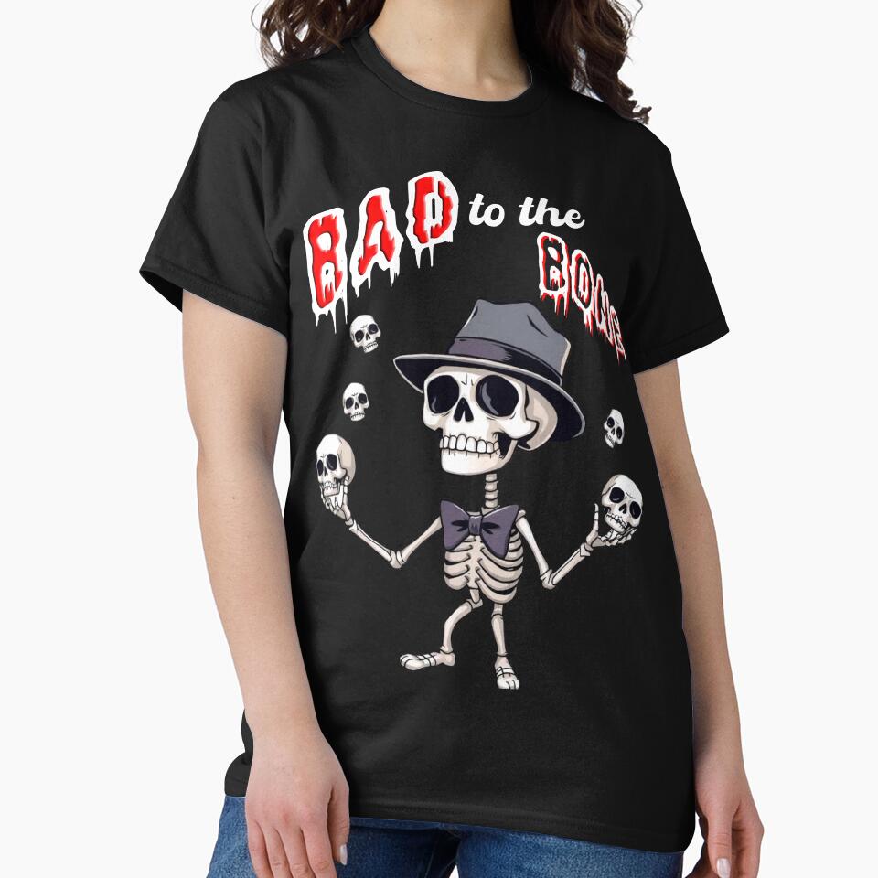 Bad to the bone, funny skeleton by Lolly's Lane Shoppe