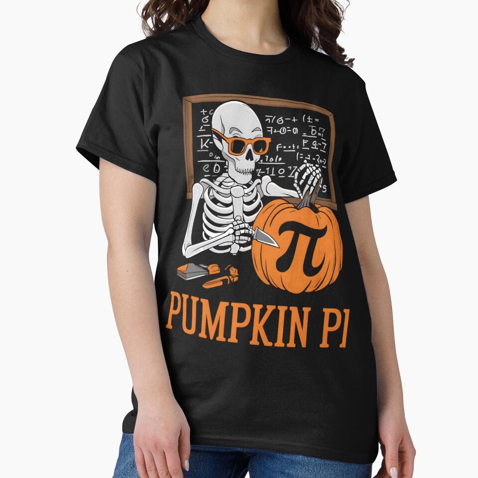Halloween Math Teacher Pumpkin Pi by KitonicTees