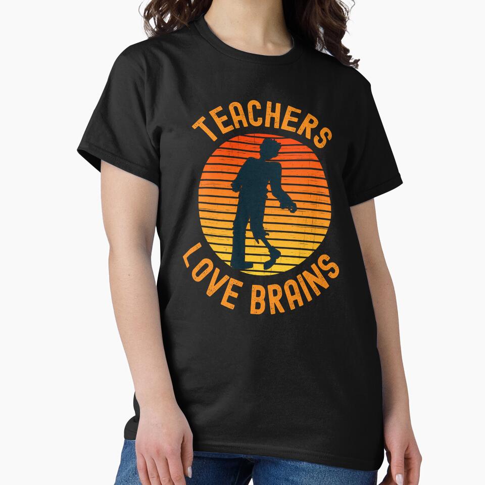 Halloween Teacher - Teachers Love Brains - School Halloween Party, Autumn Teacher, Fall Teacher, Halloween Instructor by jadedscientist