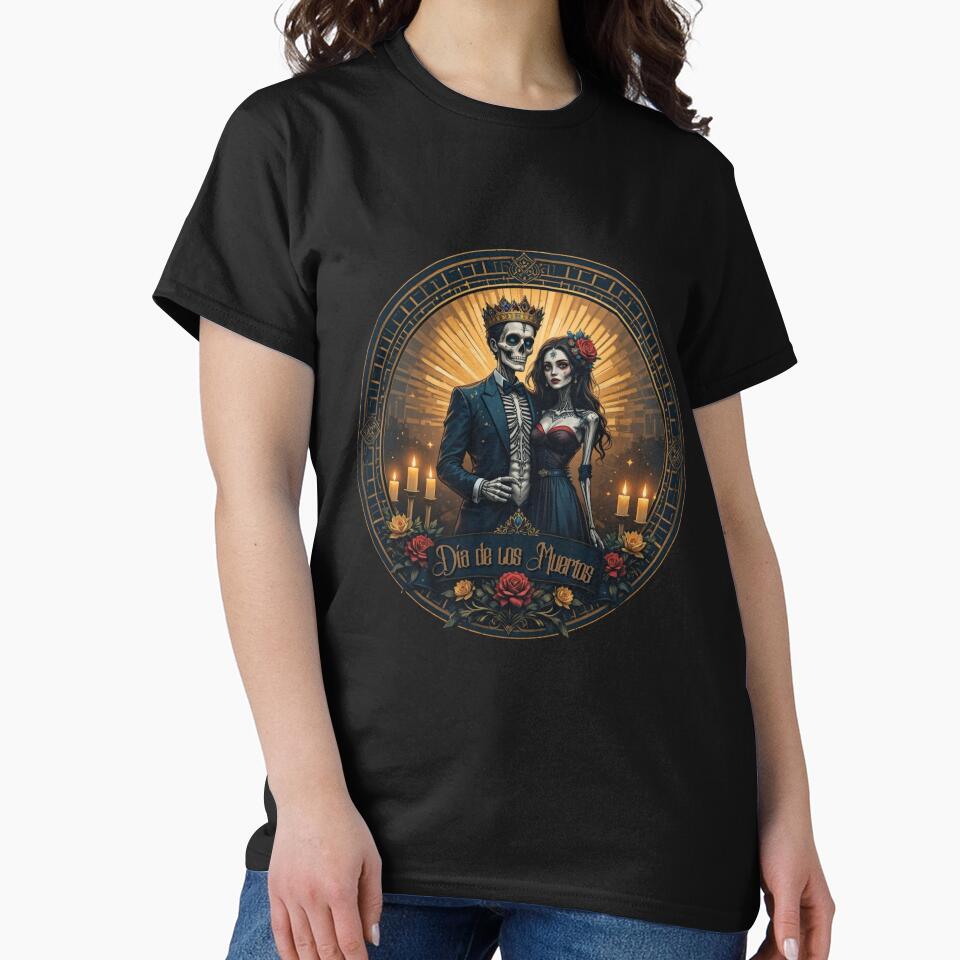 Day of the Dia de los Muertos Couple Art Deco by AQUILAKREO