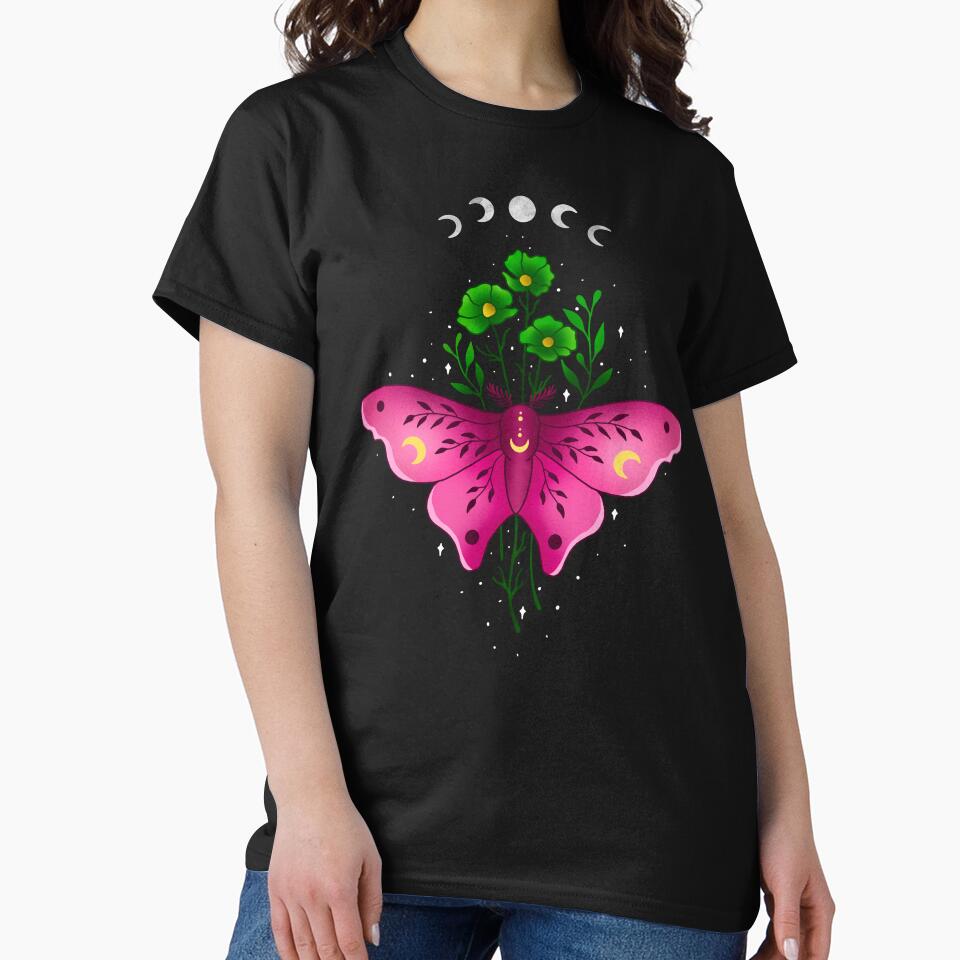 Celestial Moth and Floral by ethnicdrawing