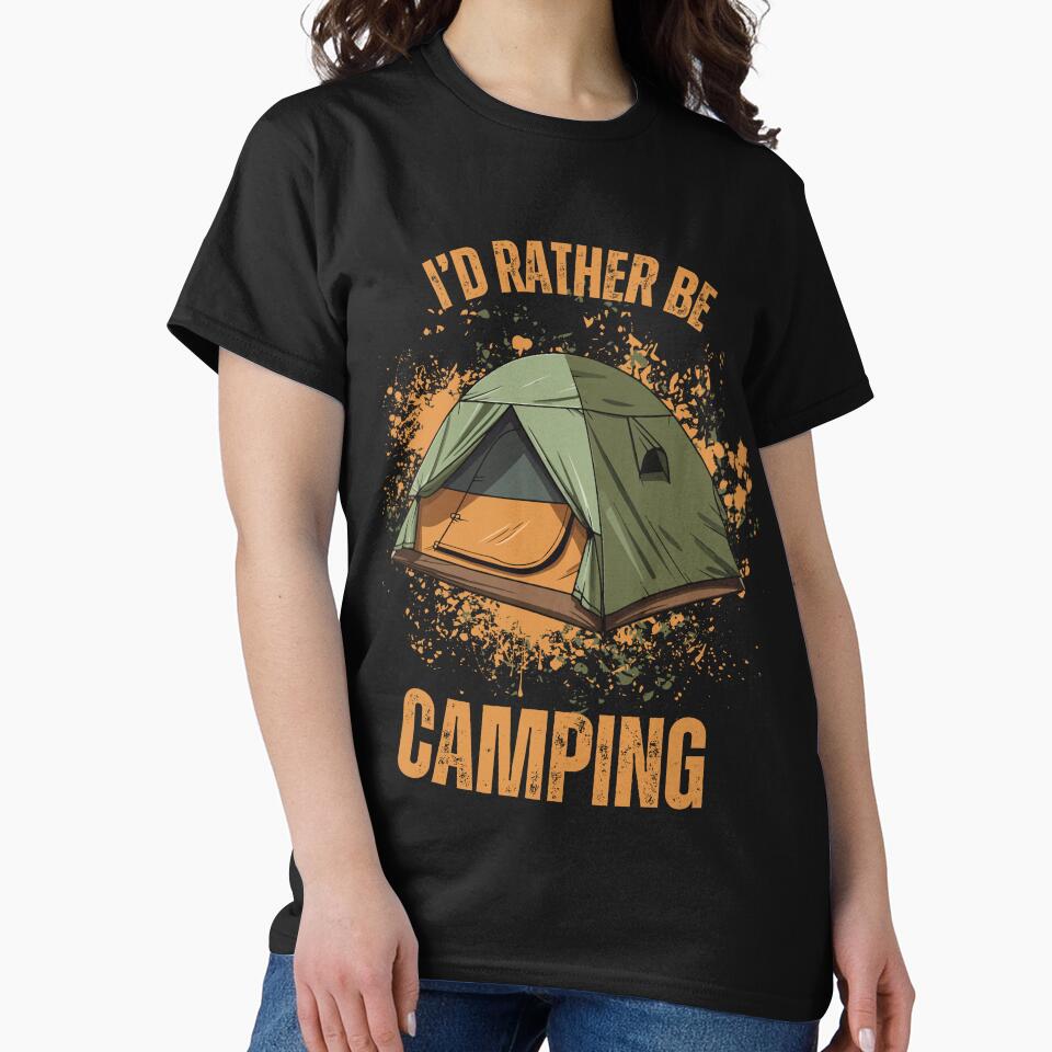 I'd Rather be Camping (Orange/Green) by BLTeesNmore