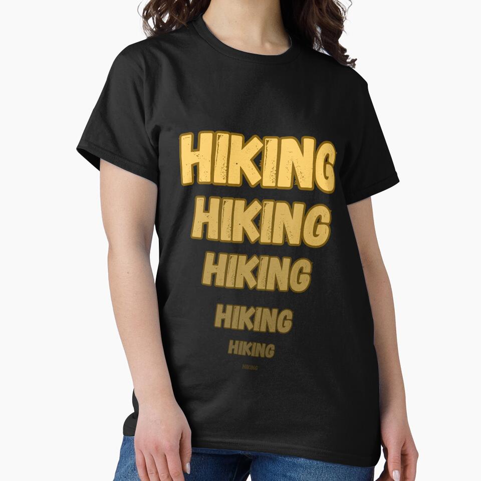 Hiking Funny T-Shirt for hiking boys and girls by Gracjan Mikitin