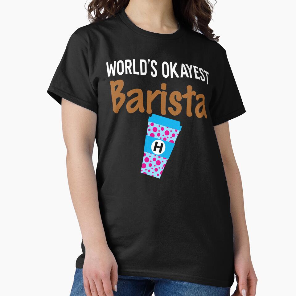 World's Okayest Barista Monogram H by ZiesMerch