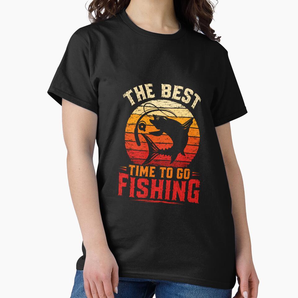 The Best Time To Go Fishing Angler Fisherman Hobby by SkeletonsDanger