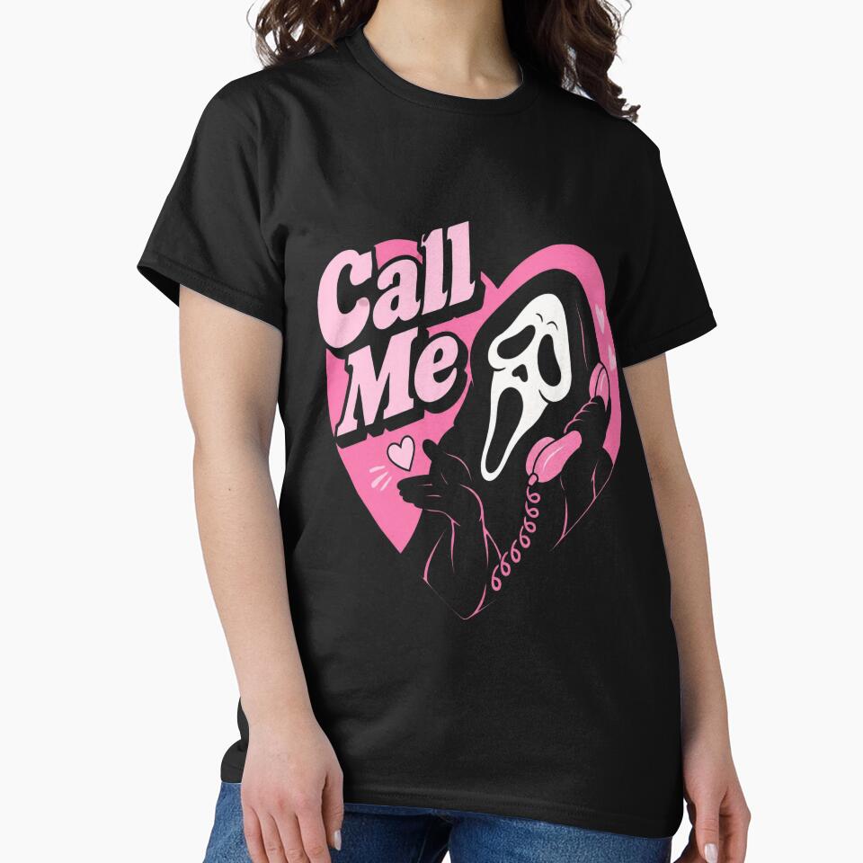 Call Me Ghostface Pastel Goth Graphic for Horror Fans by AubreeWu