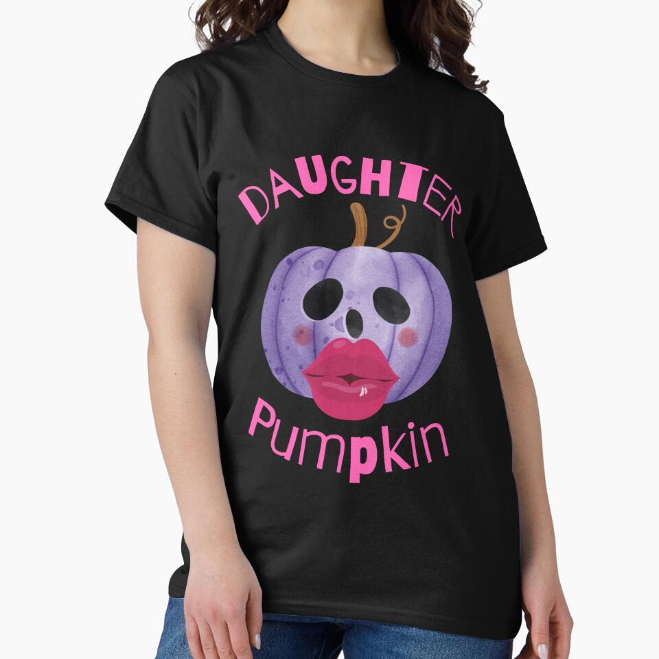 Daughter Pumpkin (in black) - Funny Halloween Pumpkin Head by CosmicStory