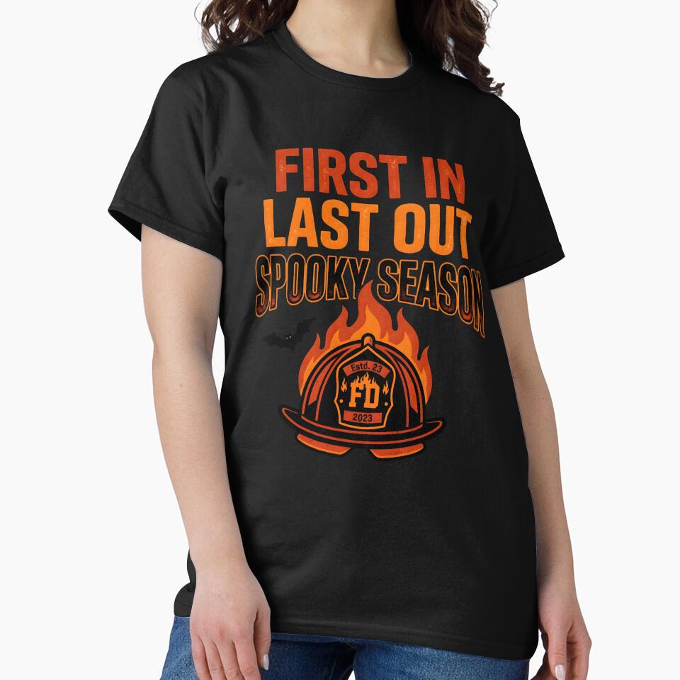 First In Last Out Spooky Season Firefighter by fawzimorsy